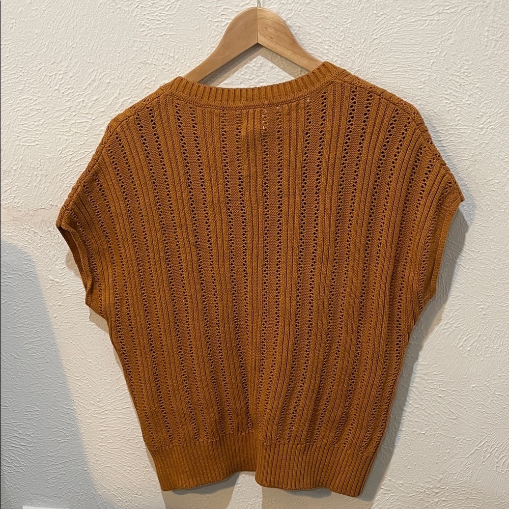 Joie Pointelle V-Neck Sweater Vest Size Medium - Picture 5 of 6